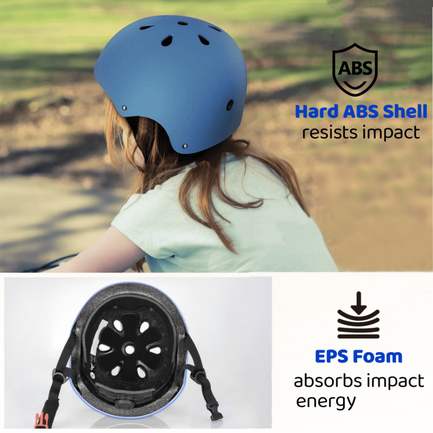 Besttravel Kids Bike Helmet, Toddler Bicycles Helmets for Ages 3-8 Years Boys Girls, Multi-Sport Kids Helmet for Bicycles Skateboarding Scooter Balance, Blue