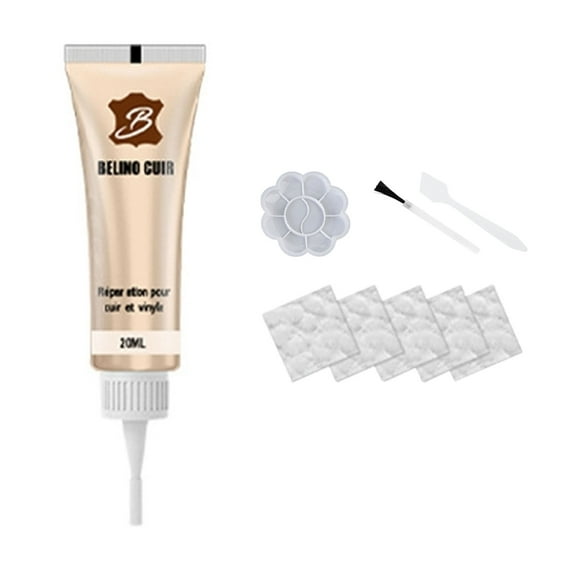 Mistaha Leather Restoration Kit - Repair Paste for Leather Furniture, Car Seats, and More - Environmentally Friendly Leather Repair Cream - 6 Colors - 20ml, Complete Set with Tools