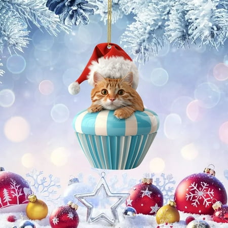 

Cute Tea Cup Cat Acrylic Flat Pendant Christmas Decoration Christmas Wedding Decorations Valentine Ceramic Decorations Christmas Ornament Packaging Stain Glass Birds Stained Glass Bath Bowl