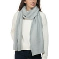 thumbnail image 2 of INC International Concepts Women's Chevron Knit Muffler Scarf Gray Size Regular, 2 of 3