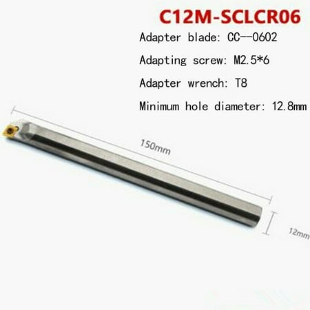 

C12M-Sclcr06 12 Mm 150 Mm Solid Carbide Boring Bar Work On Carbide Insert