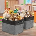 thumbnail image 3 of Sorbus Cubby Storage Organizer, 15-Inch Collapsible Bins with Dual Handles for Home and Office Shelves, 3 of 5
