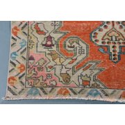 Turkish Rug, Area Rug, Vintage Rug, Oushak Rug, 49x78 inches Red Rug, Handwoven Floor Rugs, Turkey Bedroom Rugs, 10954
