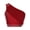 Burgundy, variant on Eandarui Women Shiny Lyrical Dance Top One Shoulder Crop Top Lady Modern Contemporary Dancewear Burgundy S