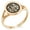 Rose Gold, variant on Stainless Steel Torii Samurai Crest Minimalist Oval Top Polished Statement Signet Ring