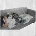 thumbnail image 6 of Las Vegas Soft Flannel Fleece Throw Blanket, Monochrome Vegas Skyline with Paint Splashes Grunge Watercolor Design, Cozy Plush for Indoor and Outdoor Use, 50" x 60", Charcoal Grey White, by Ambesonne, 6 of 6