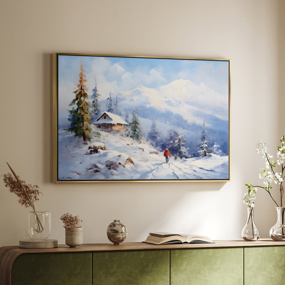 Vintage Landscape-CCXXIII By Wexford Home Framed in Gold Wood Gallery Wrapped Canvas 17 in. x 25 in.