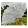 thumbnail image 3 of Feather Fan Hand Held Dance Folding Big Plumes Fans Performance Dance Party Stage Carnival Show Props Long, 3 of 7