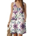 thumbnail image 7 of vigerkar Sundresses for Women 2025 Casual Loose U Neck Sleeveless Flowy Beach Dresses with Pockets Summer Cover Up Clothes Purple, XXL, 7 of 7