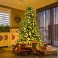 thumbnail image 2 of Costway 7 FT Pre-Lit Artificial Christmas Tree Hinged 1130 Branch Tips & 380 LED Lights, 2 of 10
