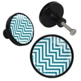thumbnail image 2 of 4 Pcs Blue Trippy Knobs for Kitchen Cabinet Cupboard Dresser Bookcase Drawer Pulls Handles Round Home Decor, 2 of 5