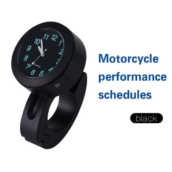 Waterproof Motorcycle Handlebar Clock, Easy Read Billet Aluminum Design For 7/8" To 1" Bars