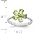 thumbnail image 2 of Sterling Silver Rhodium Peridot Ring Size 7, 2 of 2
