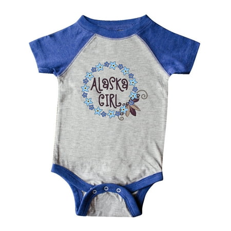 

Inktastic Alaska Girl Forget-Me-Not Flower Gift Baby Girl Bodysuit