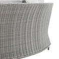 thumbnail image 6 of Modway Conway Sunbrella® Outdoor Patio Wicker Rattan Round Corner Chair in Light Gray Gray, 6 of 9