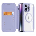 thumbnail image 1 of Case for iPhone 14 Pro Max Case Magnetic Wallet Business Card Holder PU Leather Flip Case - Purple, 1 of 9