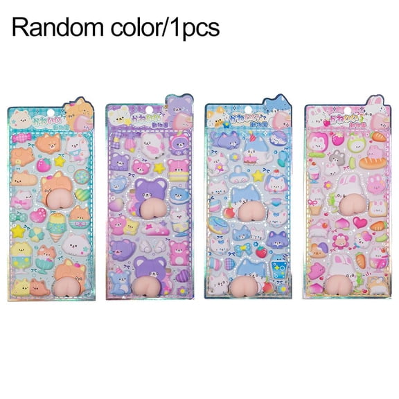 3D Cute Bunny Peach Sticker Kawaii Animals Stickers - Fidget DIY De L5B7