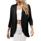 thumbnail image 4 of UKAP Cárdigan tipo Kimono para mujer, blusa con parte delantera abierta, blusa de manga 3/4, suéteres de verano con dobladillo alto y bajo para mujer, 4 of 7