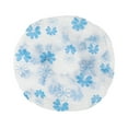 thumbnail image 4 of Unique Bargains 6 Pcs Disposable Flower Shower Cap for Bathroom Yellow Blue PE, 4 of 6
