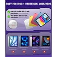 thumbnail image 3 of MoKo Case for iPad (A16) 11th/10th Generation Case 2025/2022, Full Body Protective Cover, Built-in Screen Protector and Kickstand for iPad 11/10.9 Inch,Purple, 3 of 9