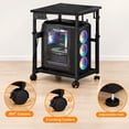 Computer Charger Tower Computer Tower Stand with Charging Station, Adjustable PC Tower Stand ...