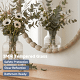 thumbnail image 2 of SANGNI 30" Round Solid Wood Wall Mirror with Carved Beaded Frame for Vanity, Entryway & Living Room, 2 of 9
