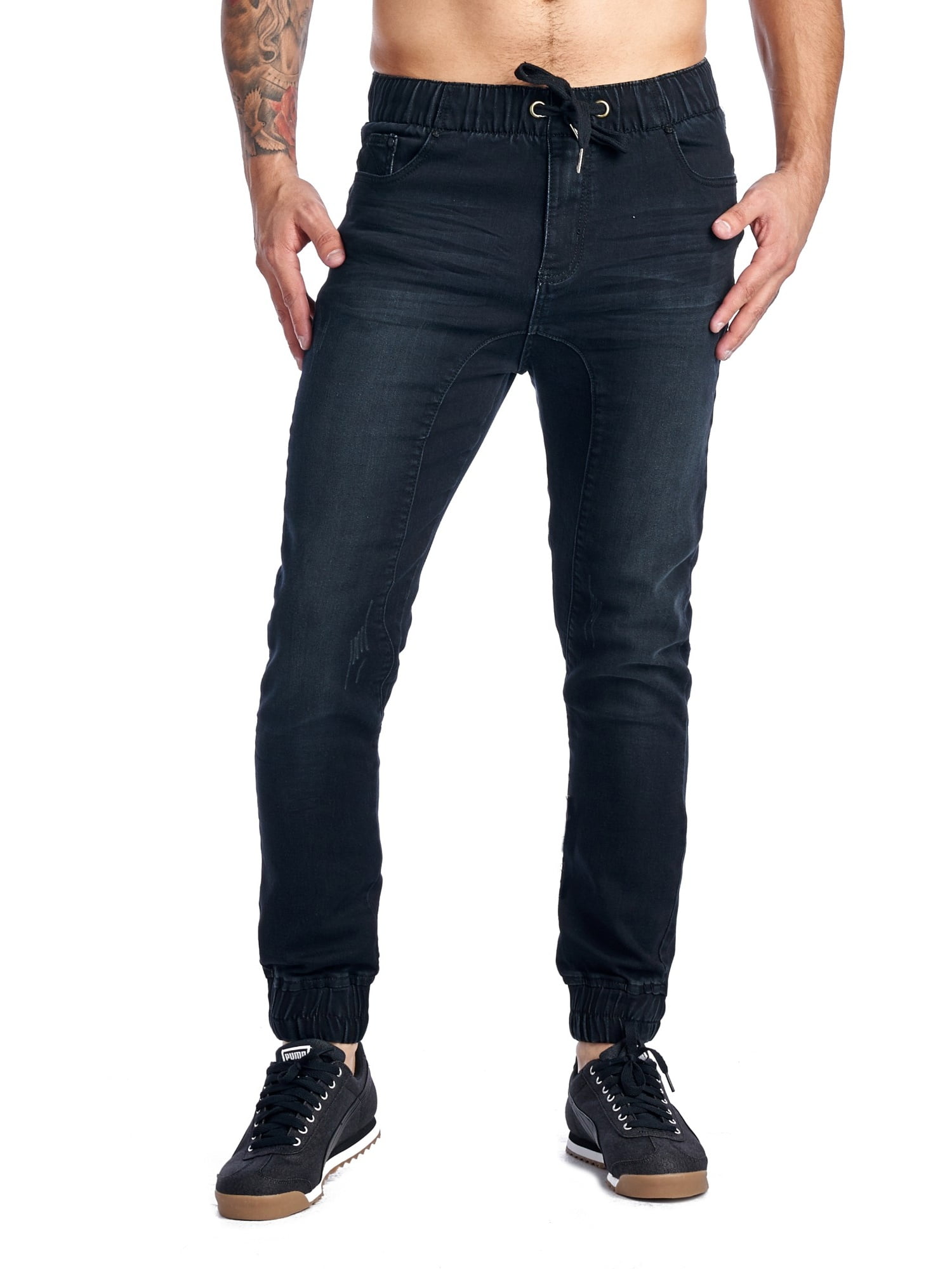mens cuffed jogger jeans