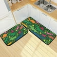 thumbnail image 7 of Dinosaurs Leaves Anti Fatigue Mats for Kitchen Floor, Set of 2 Non Skid Washable Waterproof Anti Kitchen Floor Mats for Kitchen Office Laundry Room Bathroom (19"x27"+19"x47"), 7 of 7