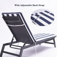 thumbnail image 4 of Chaise Lounge Cushions Outdoor, Breathable and UV Resistant, Fade Resistant & Fade-Resistant Lounger Cushions Suitable for Patio Furniture, Pool, Lawn (Blue striped-2 pcs), 4 of 9