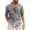 Gray, variant on Pitauce Linen Shirts for Men Short Sleeve Button Shirts Casual Summer Beach Tops Cotton Hawaiian Shirts