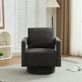 thumbnail image 4 of 28.69" W Square Modern Rotating Club Chair For Hotel - Charcoal, Removable Cushion Hotel, Living Room, Bedroom, 33.92" H Accent Arm Office Cushion, 360 Degree Rotation Office, Bedroom, 4 of 6