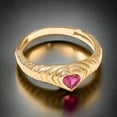 thumbnail image 5 of Sterling silver heart cut croissant dome style lab created ruby ring, 5 of 5