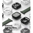 thumbnail image 2 of Ringke Air Sports Compatible with Apple Watch 9 / 8 / 7 45mm, Apple Watch SE / 6 / 5 / 4 44mm Case, Thin Soft Flexible Rugged TPU Raised Bezel Frame Protective Button Cover - Black, 2 of 7