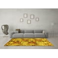thumbnail image 3 of Ahgly Company Indoor Rectangle Abstract Yellow Modern Area Rugs, 7' x 9', 3 of 4