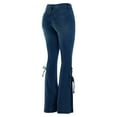 thumbnail image 2 of shpwfbe jeans for womenwomen's pantspants for women mid waist denim trousers stretch flared, 2 of 5