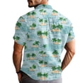 thumbnail image 4 of Hawaiian Mens Shirts Short Sleeve Ocean Wave Print Button Down Shirts Casual Stylish Beach Vacation Blouses, 4 of 7