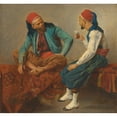 thumbnail image 3 of Isidore Pils 16x15 Black Modern Framed Museum Art Print Titled - Two North Africans Conversing (ca 1860s), 3 of 5