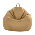 thumbnail image 2 of Classic Sofa Chair Cover Lazy Bag Bean Bag Chair Cover Indoor Outdoor with Storage for Adults & Kids, 31 x 35 inch, Khaki (Sofa Cover Only), 2 of 6