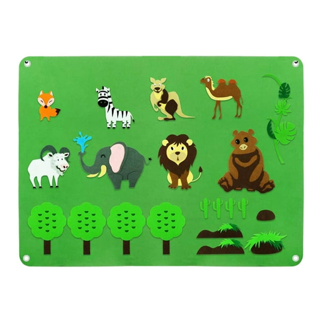 Tablero de fieltro Montessori DIY, juguetes, tablero de fieltro, juego de historia para enseñar regalos para , D D Sunnimix Juguetes de historia de tablero de fieltro