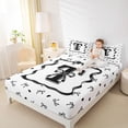 thumbnail image 3 of Erosebridal T Letter Kids Queen Sheet Sets, Cute Bow-tie Bed Set, 4pcs, 3 of 5