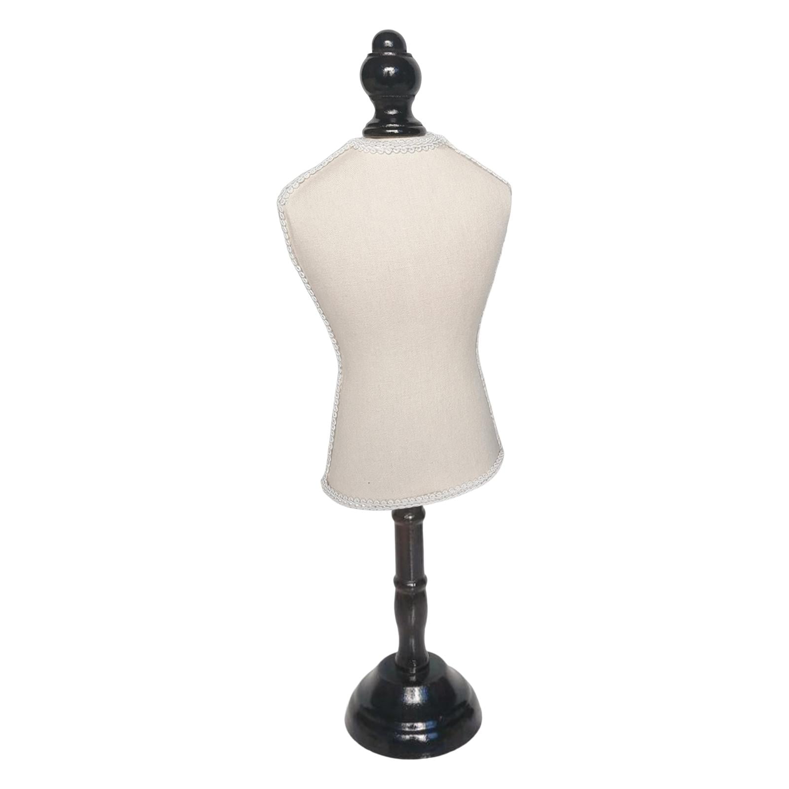 Form Mannequin Display Stand Wooden Pet Clothes Display Mini Doll Coat Rack for Brown M Non Liftable