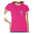 thumbnail image 1 of Awkward Styles Turquoise Cross Shirt for Women Christian Clothes for Ladies Following Jesus Womens T-Shirt Christian Gifts Jesus Shirts Jesus Cross Clothing Jesus T Shirt for Her Cross Ladies Shirt, 1 of 4