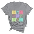 thumbnail image 1 of Plebaso T-Shirts de Pâques pour Femmes Manches Courtes Imprimés Graphiques Hauts Été Décontractés Amples, 1 of 6