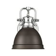 thumbnail image 1 of Duncan 1-Light Bath Vanity in Chrome with Rubbed Bronze, 1 of 1