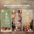 thumbnail image 4 of Ktaxon 4 FT Pre-Lit Snowy Fir Christmas Tree, Mini Xmas Tree Warm White LED, Four Colors, 8 Modes with Remote Control Indoor Tree Lights, White with Stars Top, 4 of 7
