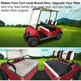 thumbnail image 5 of 10L0L Golf Cart Seat Cover Set for Yamaha G2 G9 G16 G22 & Club Car DS Pre-2000, W/ Two Separate Seat Backrest Cover , Black+Beige, 5 of 8