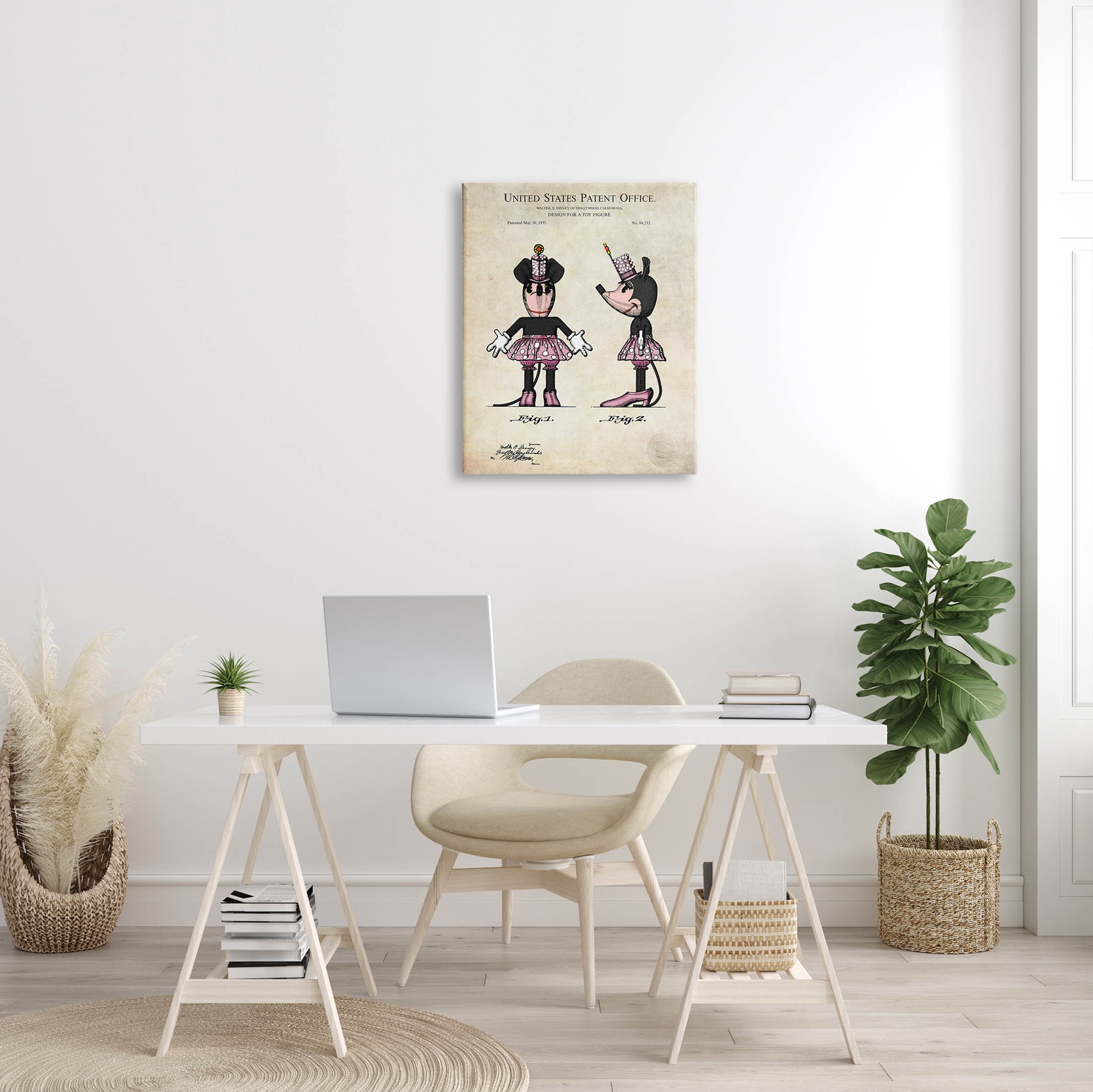 Stupell Industries Mouse Character Figure Diagram Graphic Art Gallery Wrapped Canvas Print Wall Art, Design by Karl Hronek