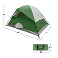 thumbnail image 6 of Wakeman Outdoors 4 Person Camping Tent with Rainfly - Easy Family Tents for Camping Essentials, Green, 6 of 6