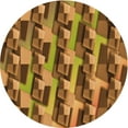 thumbnail image 1 of Ahgly Company Machine Washable Indoor Square Transitional Saddle Brown Area Rugs, 3' Square, 1 of 7