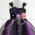 thumbnail image 5 of LIIPEE Girls Dresses Halloween Sleeveless Flower Tulle Ball Gown Princess Sundress Kids Versatile Indoor Outdoor Wear Dress,Purple,10-12 Years, 5 of 8